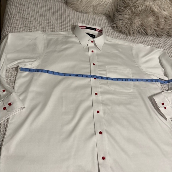 Paul Frederick Non-Iron Cotton Solid Dress Shirt
With Contrast Trim - Picture 7 of 11